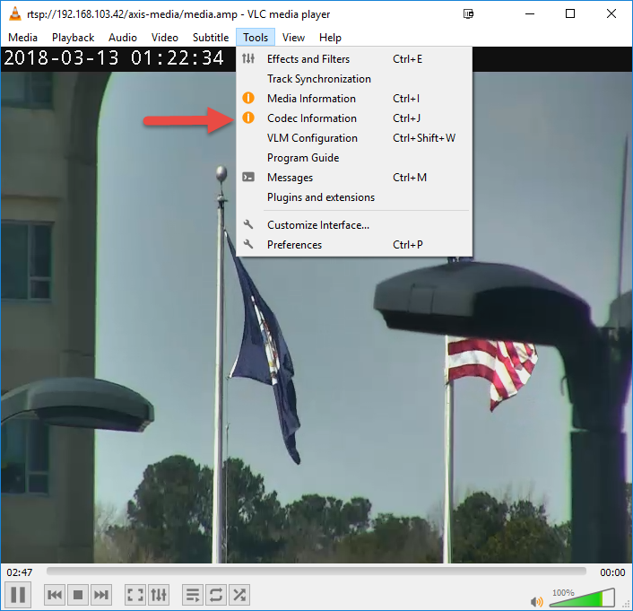 Vlc hot sale ip cam